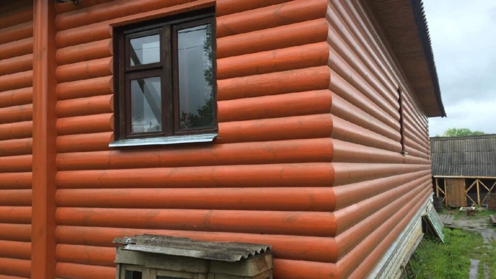 Отделка фасада дома блок-хаусом